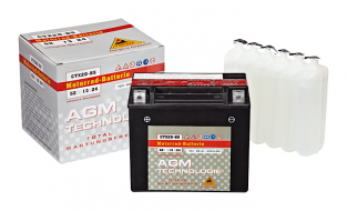 12 v 18 Ah AGM moto batterij / CTX 20 BS / YTX 20 BS